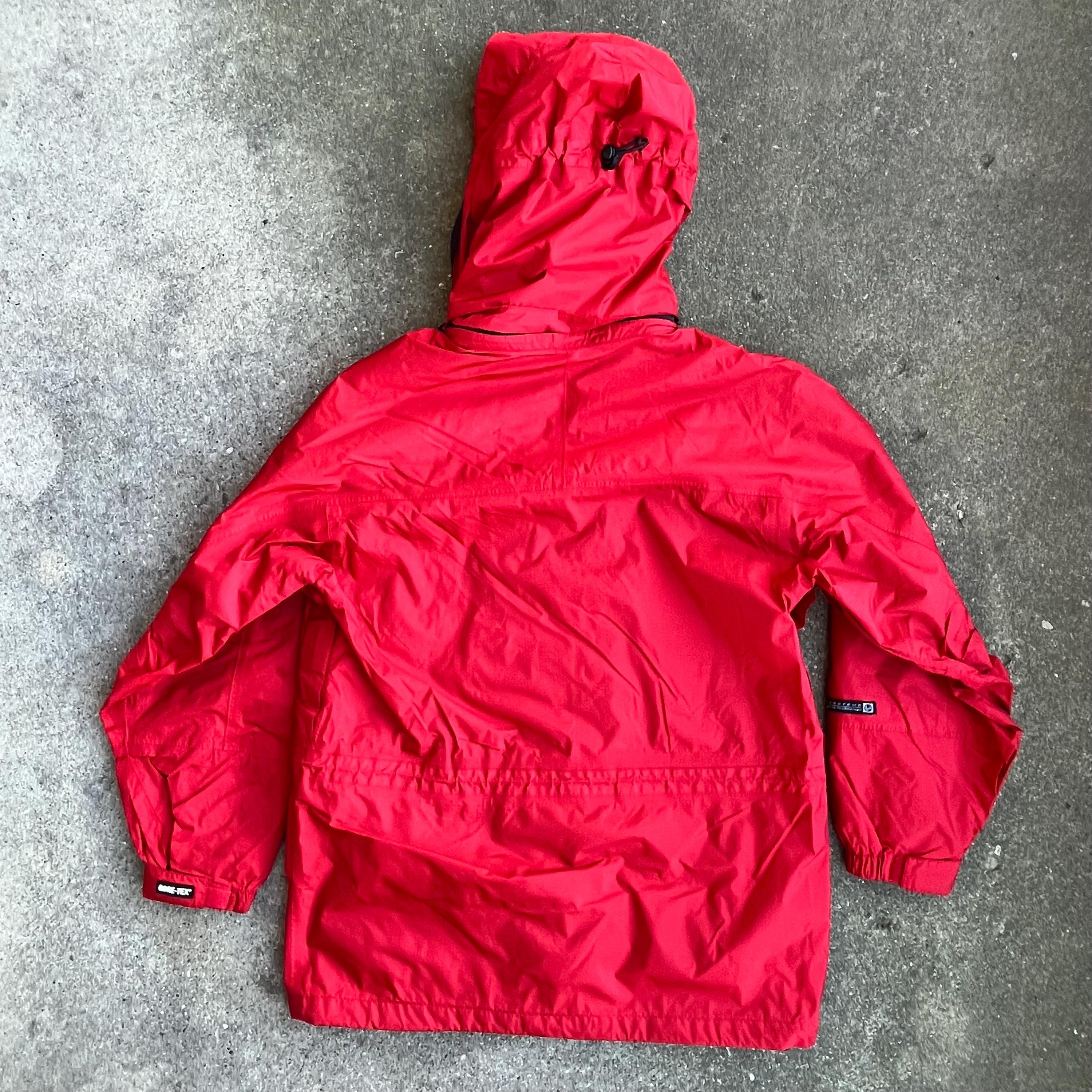 ジャケット・アウター 1990s\"Eddie Bauer\"GORE-TEX shell jacket Eddie Bauer Gore Tex Rain Jacket Mens Medium Blue Hooded