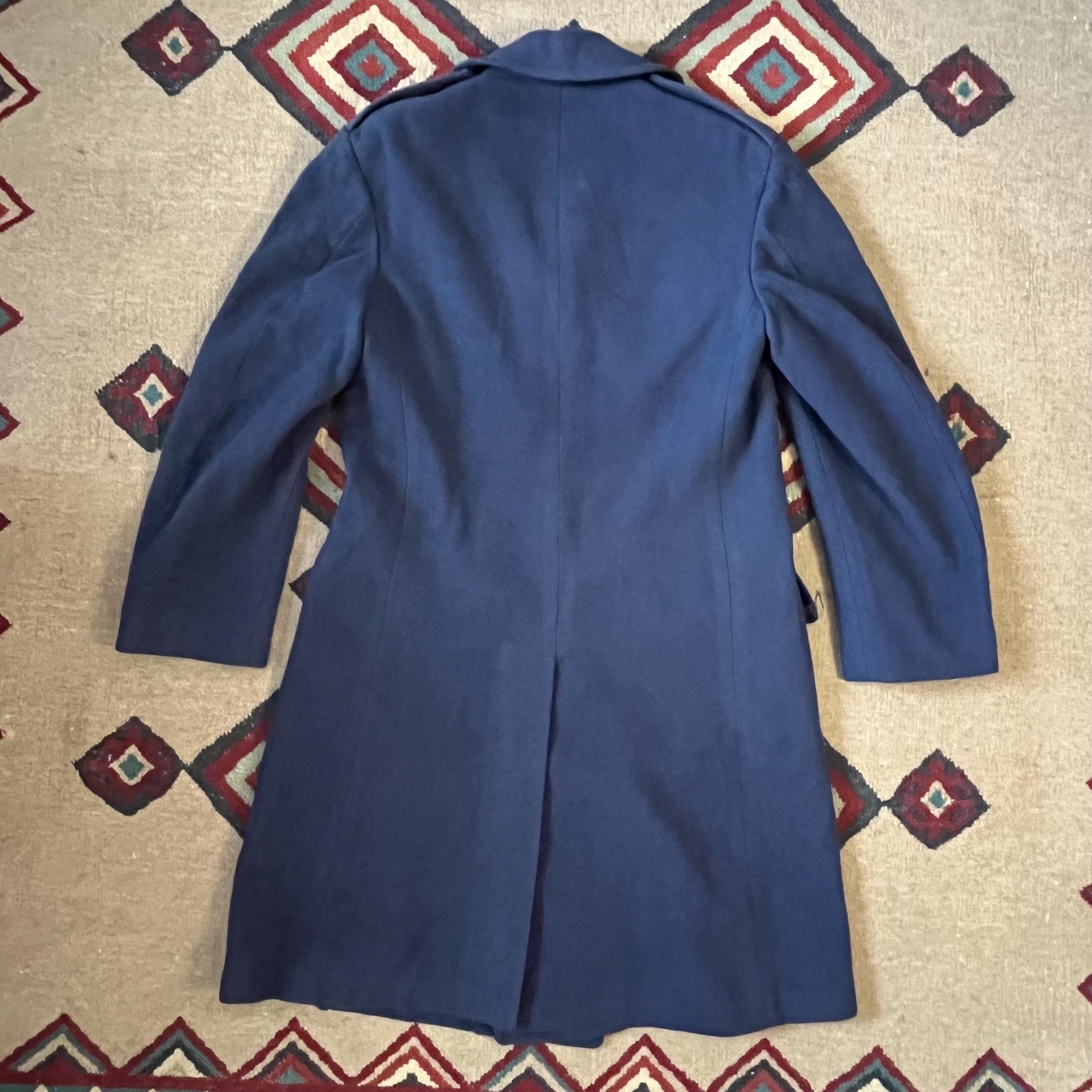 US Air Force Wool Overcoat | Vintage 1951 Mens 37 Long Blue
