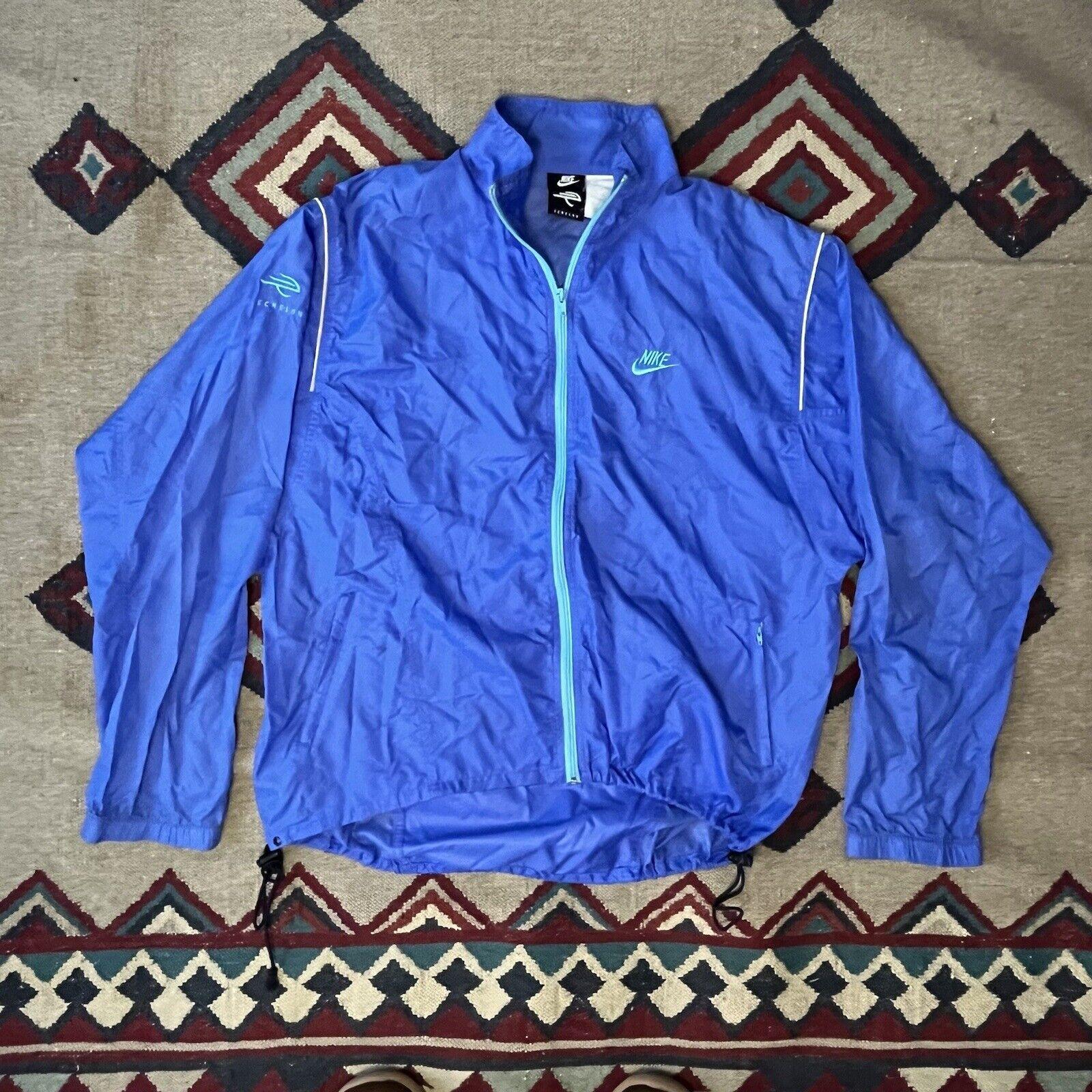90’s NIKE vintage Sheer nylon jacket Vintage 90s Nike Swoosh Logo Nylon Track Jacket Mens Size M