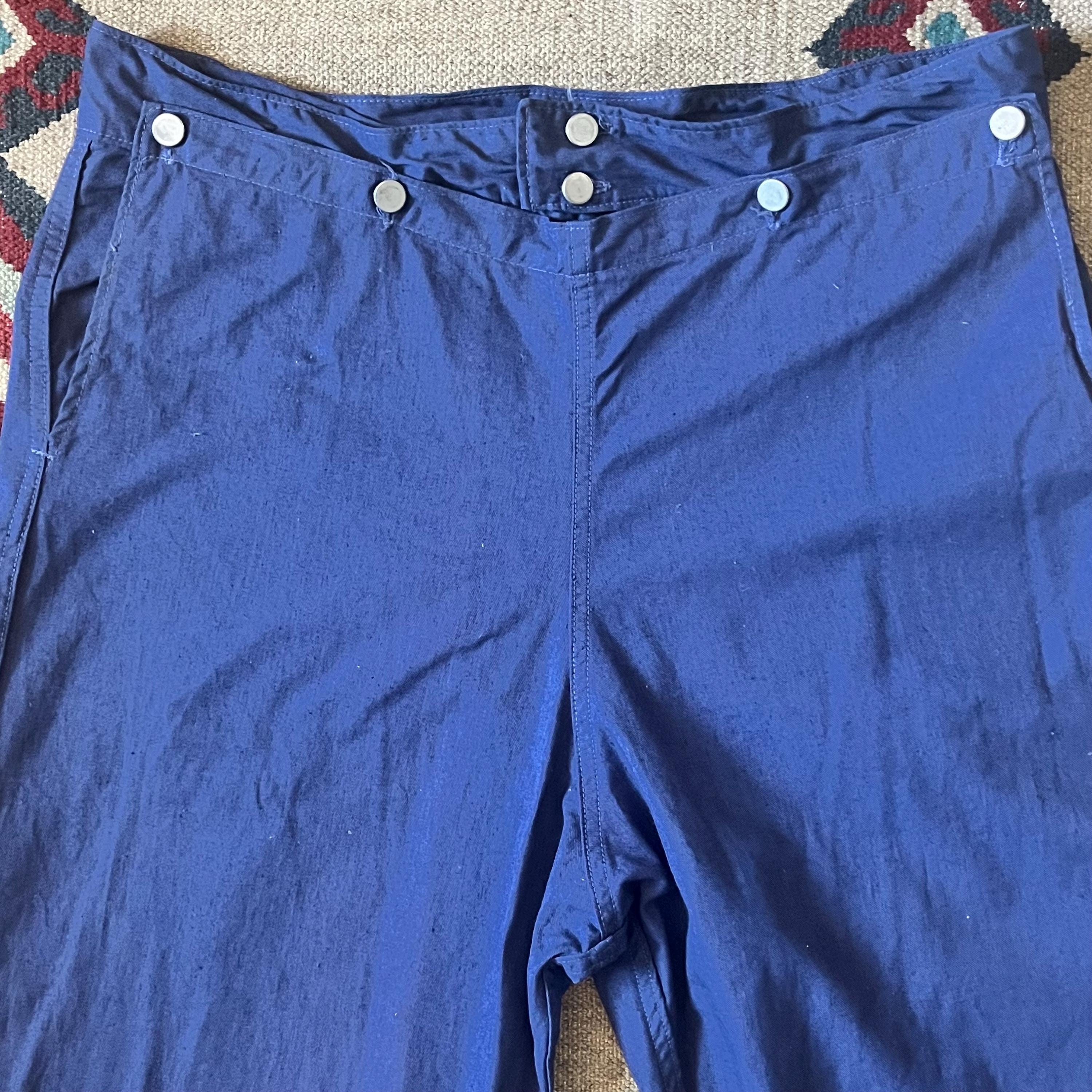Vintage 60s Amish Broadfall Denim Work Jeans Mens 36x33 Metal