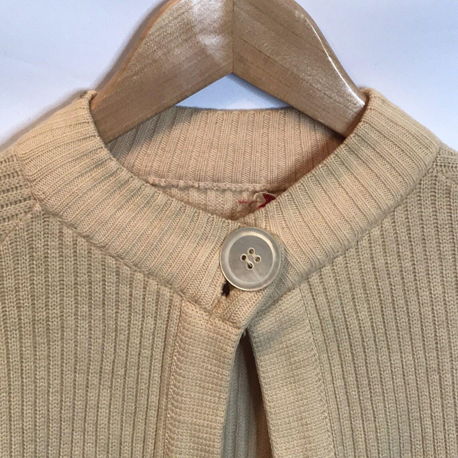 1950s Catalina Wool Cardigan | Vintage Womens Medium Single Button 