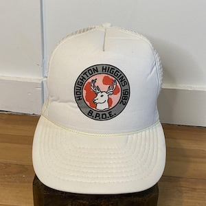1990s Houghton Higgins BPOE Michigan Snapback Trucker Hat | Vintage Adult Mesh Cap