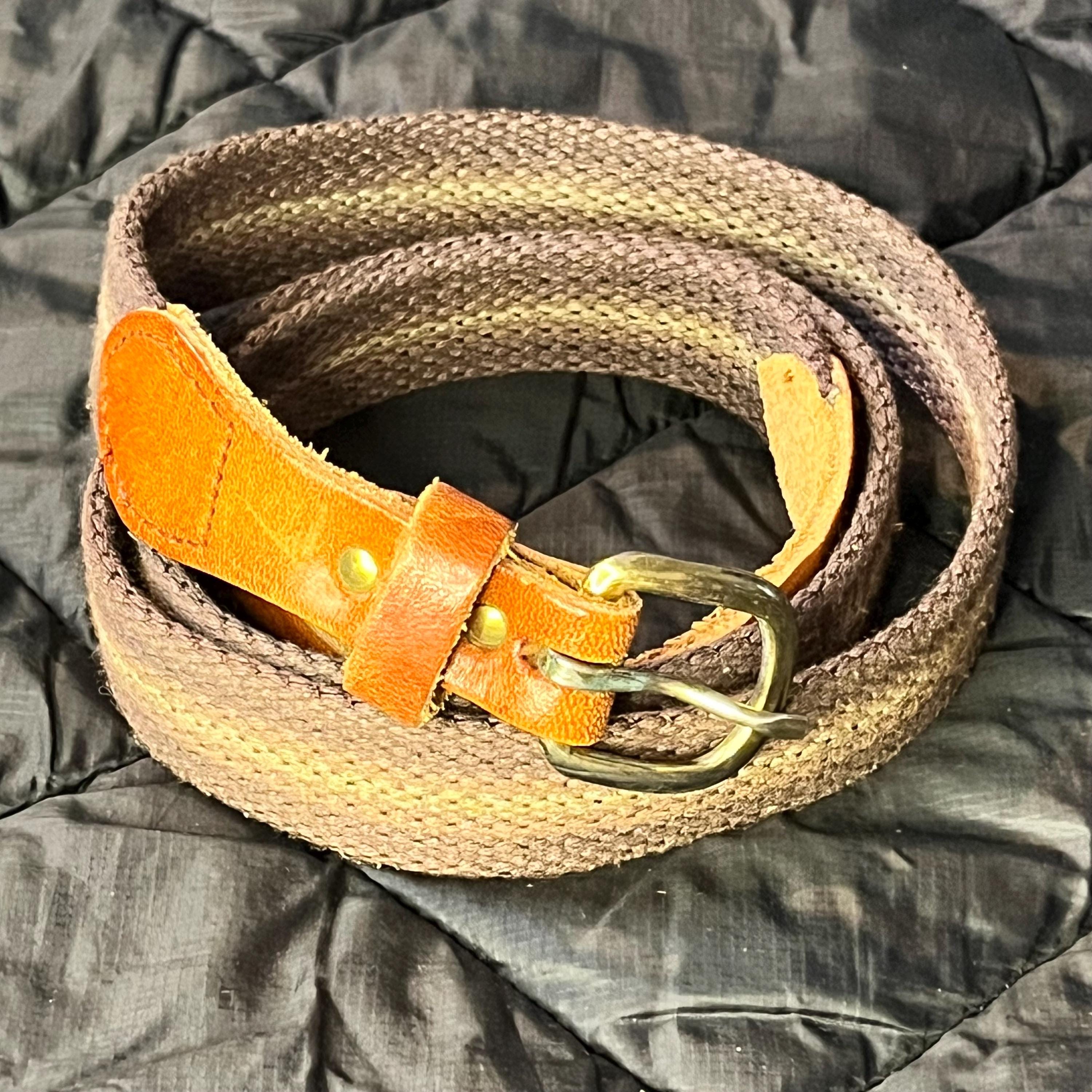 Vintage‎ Leather Canvas Belt 80’s Preppy Classic Stacked il_fullxfull.3559285138_260q.jpg main image 2