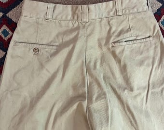 1960s US Army Military Cotton Twill Khaki Work Pants | Vintage