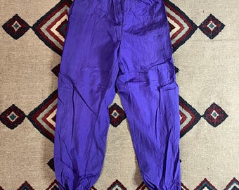 Pantalones cortavientos Otello Pelle de los años 90 / Pantalones deportivos de nailon medianos vintage de los años 90
