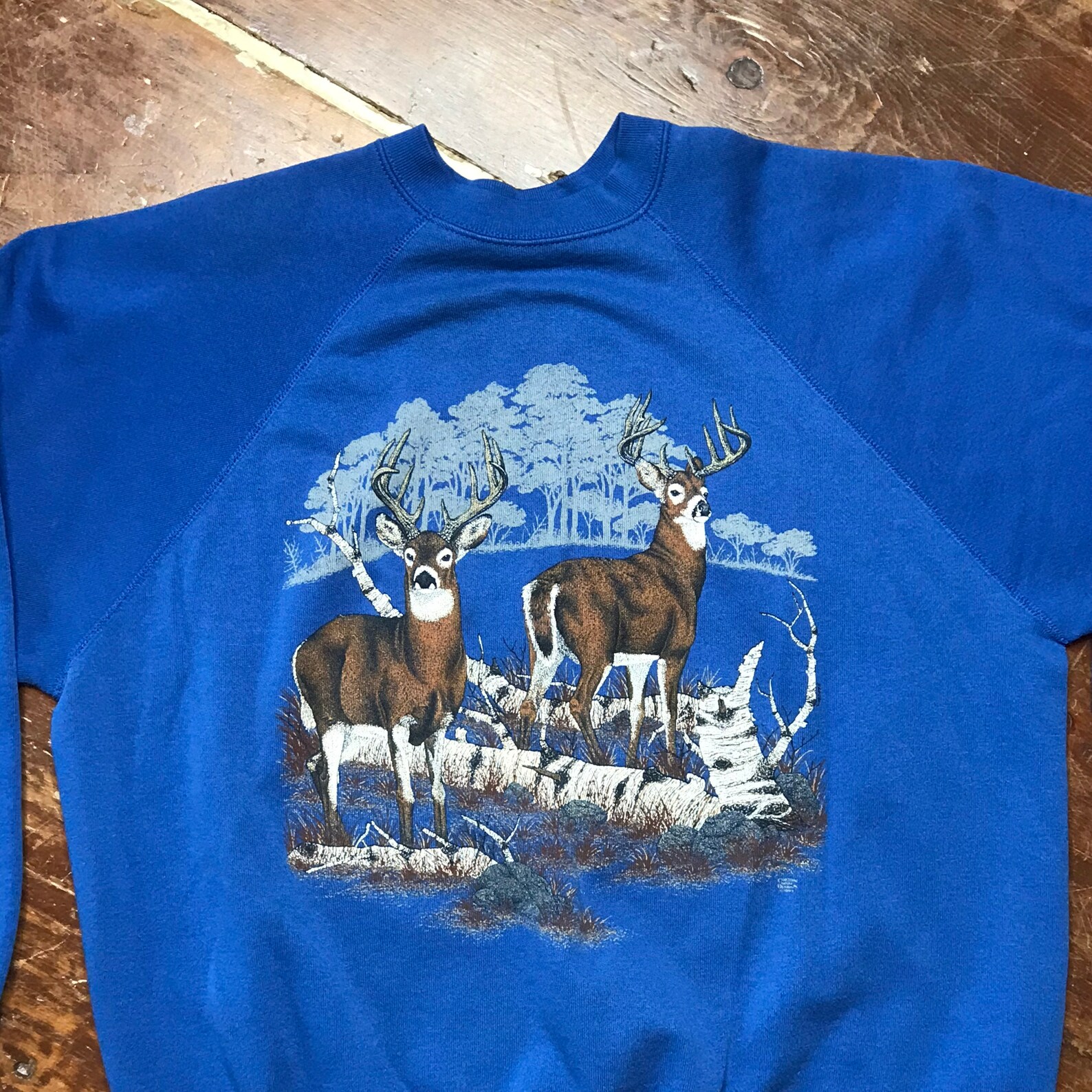 Vintage 80s Buck Whitetail Deer Wildlife Raglan Sweatshirt | Etsy