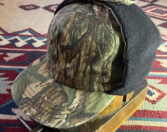 Chapeau de chasse Thinsulate camouflage vintage des années 90 adulte grande casquette fabriquée aux États-Unis