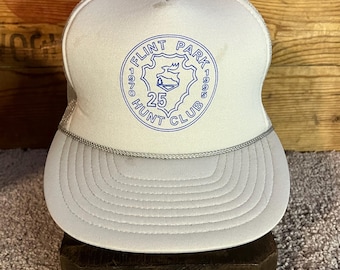1990s Flint Michigan Hunt Club Snapback Trucker Hat | Vintage Mesh Cap