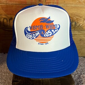 Boné Trucker Snapback Radio Station Star 105 dos anos 80 | Boné de malha vintage