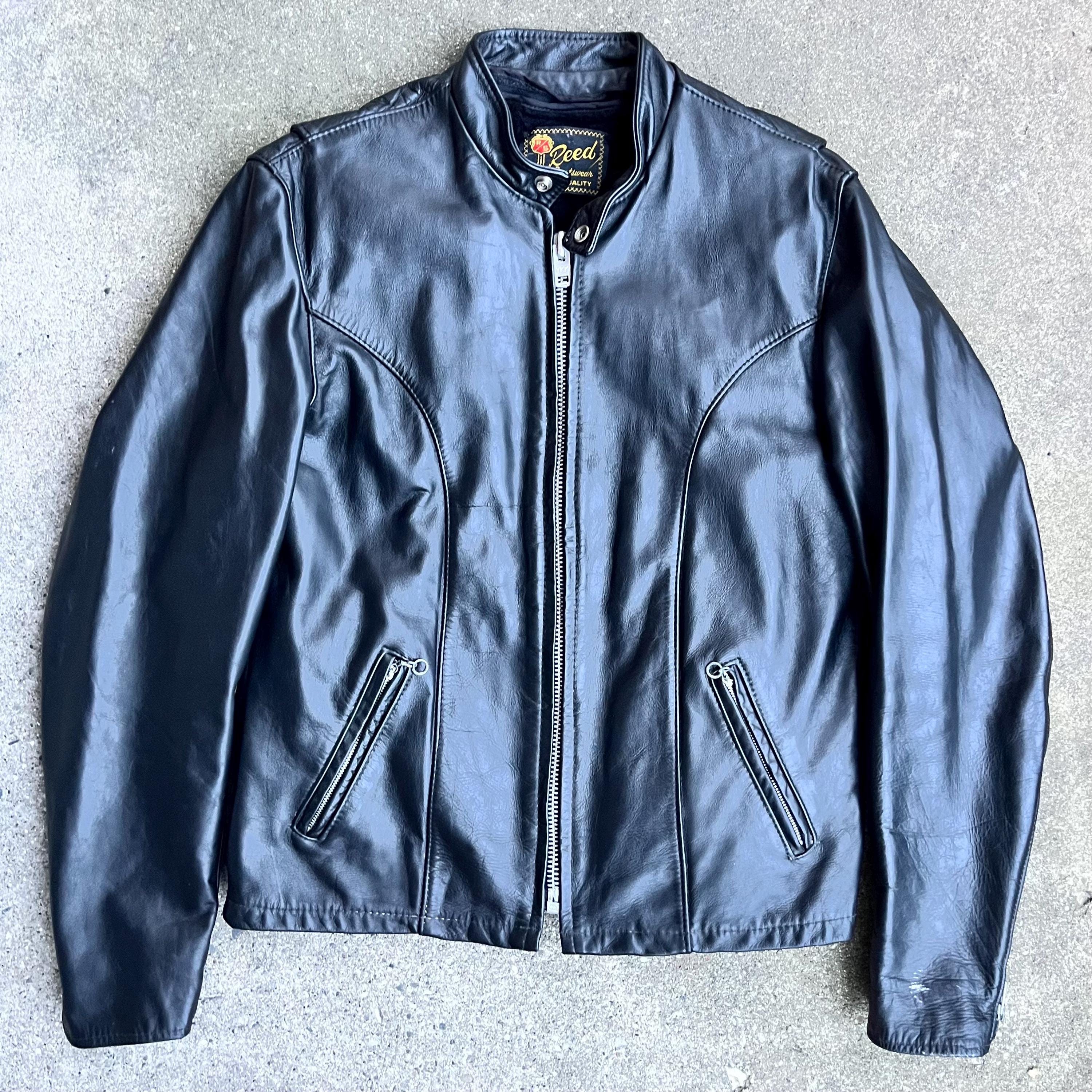 70s ハーレーダビッドソンleather jacket USA製LENジップ