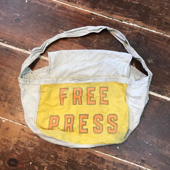 Vintage Detroit Free Press Newspaper Newsboy Tote