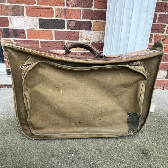 1940s WWII US Army Air Force B-4 Officers Garment Bag