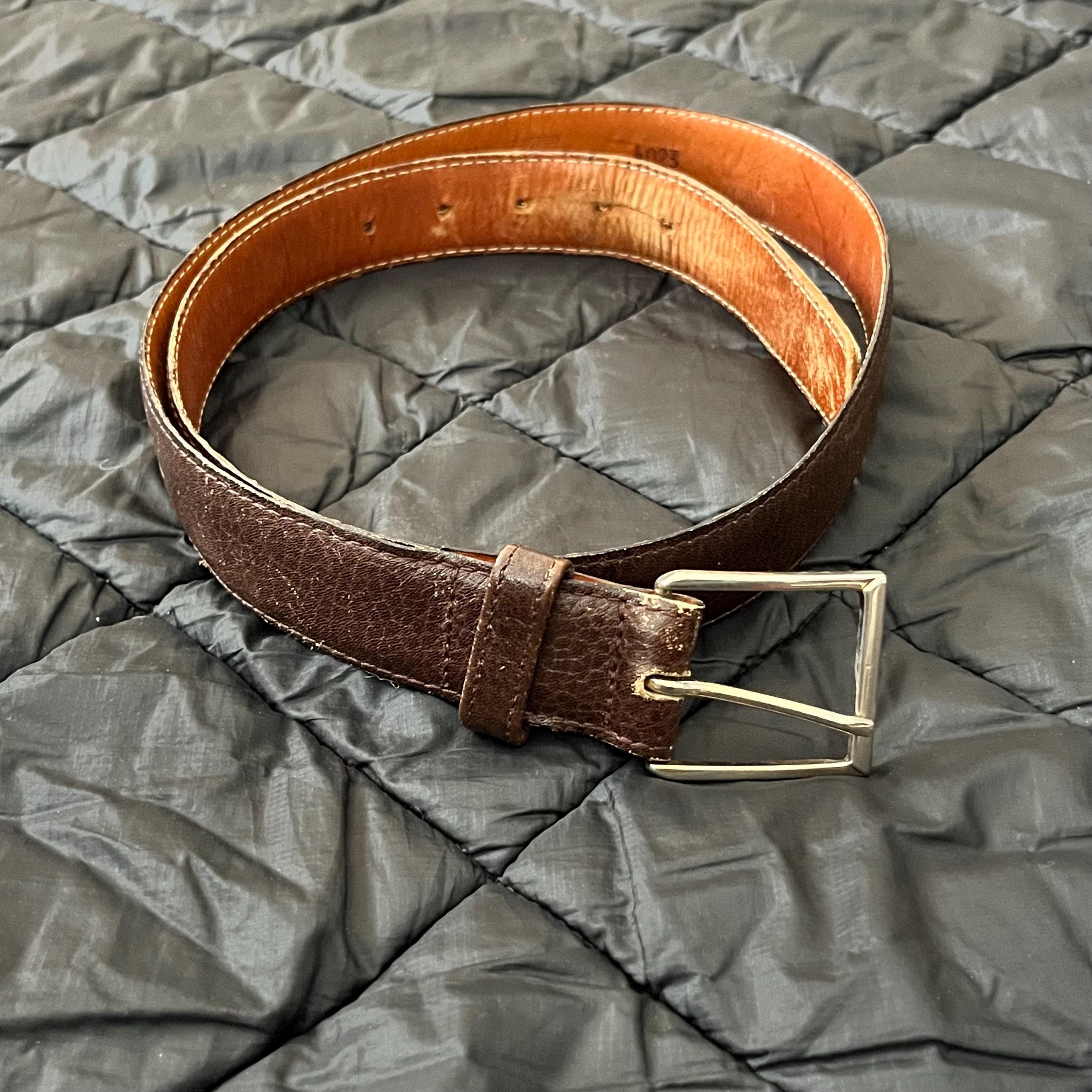 leather belt brown レザーベルト アメカジ y2k Vintage Works Leather Belt DH5536 PAPAYA(Burgundy) - ザ