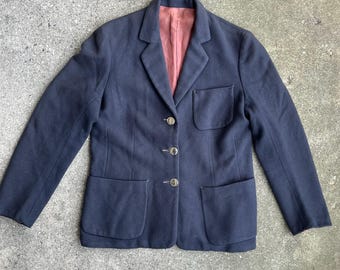 Blazer de lana gris de los años 40 de Jog Togs / Chaqueta vintage de mujer de talla mediana