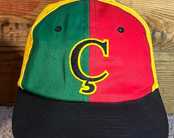 1990s Slacker Head Wear Snapback Hat | Vintage Color Block Baseball Cap