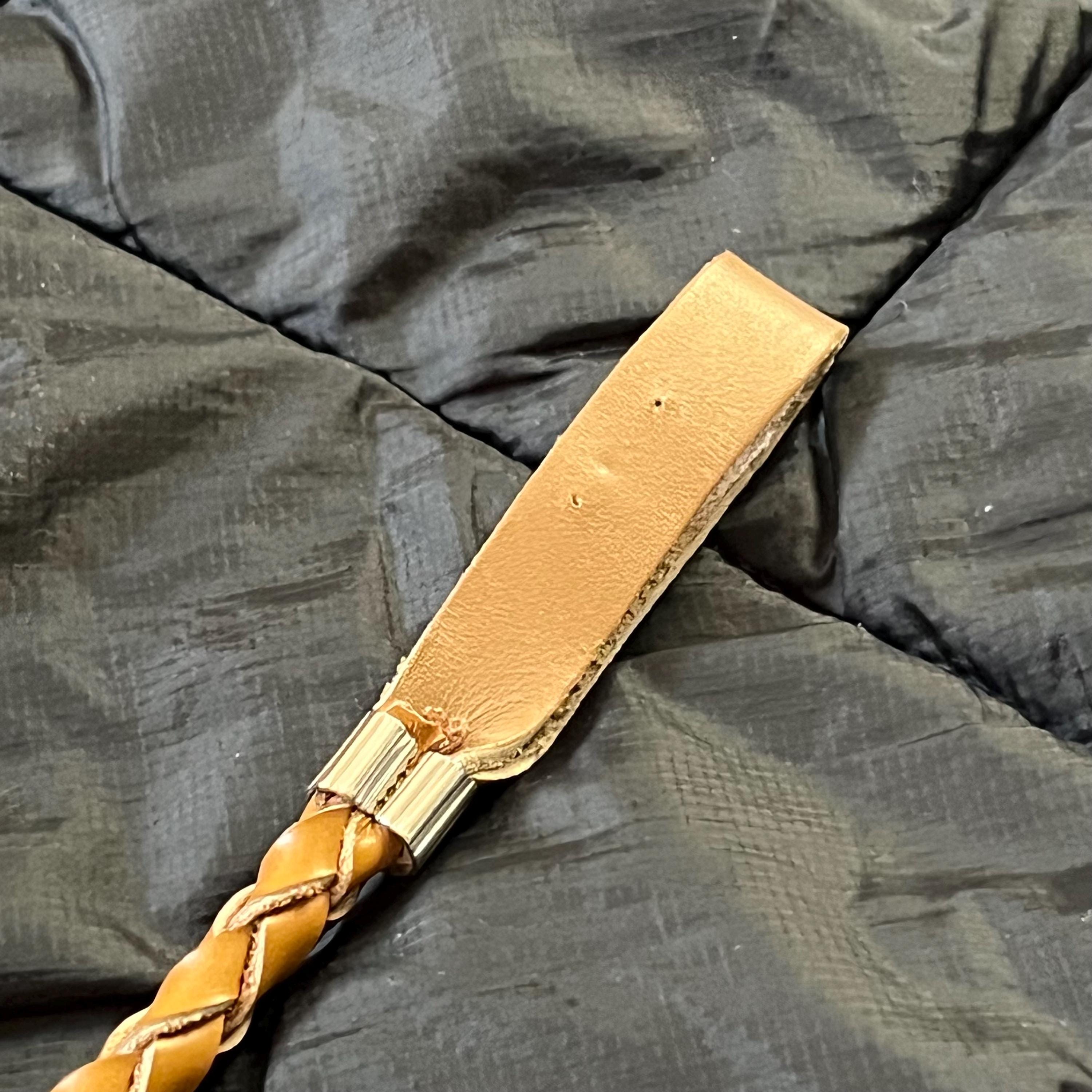 【VINTAGE】leather rope wallet chain 90s 1970s Braided Brown Leather Wallet Chain | Vintage NOS New