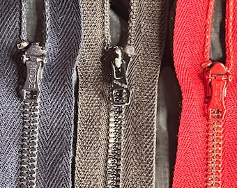 1950s Crown Spring Zippers | Vintage Zip Lot of 3