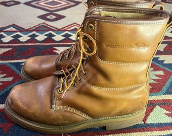 Vintage 70s Wolverine Leather Insulated Work Boots Mens 12 E  display picture 3