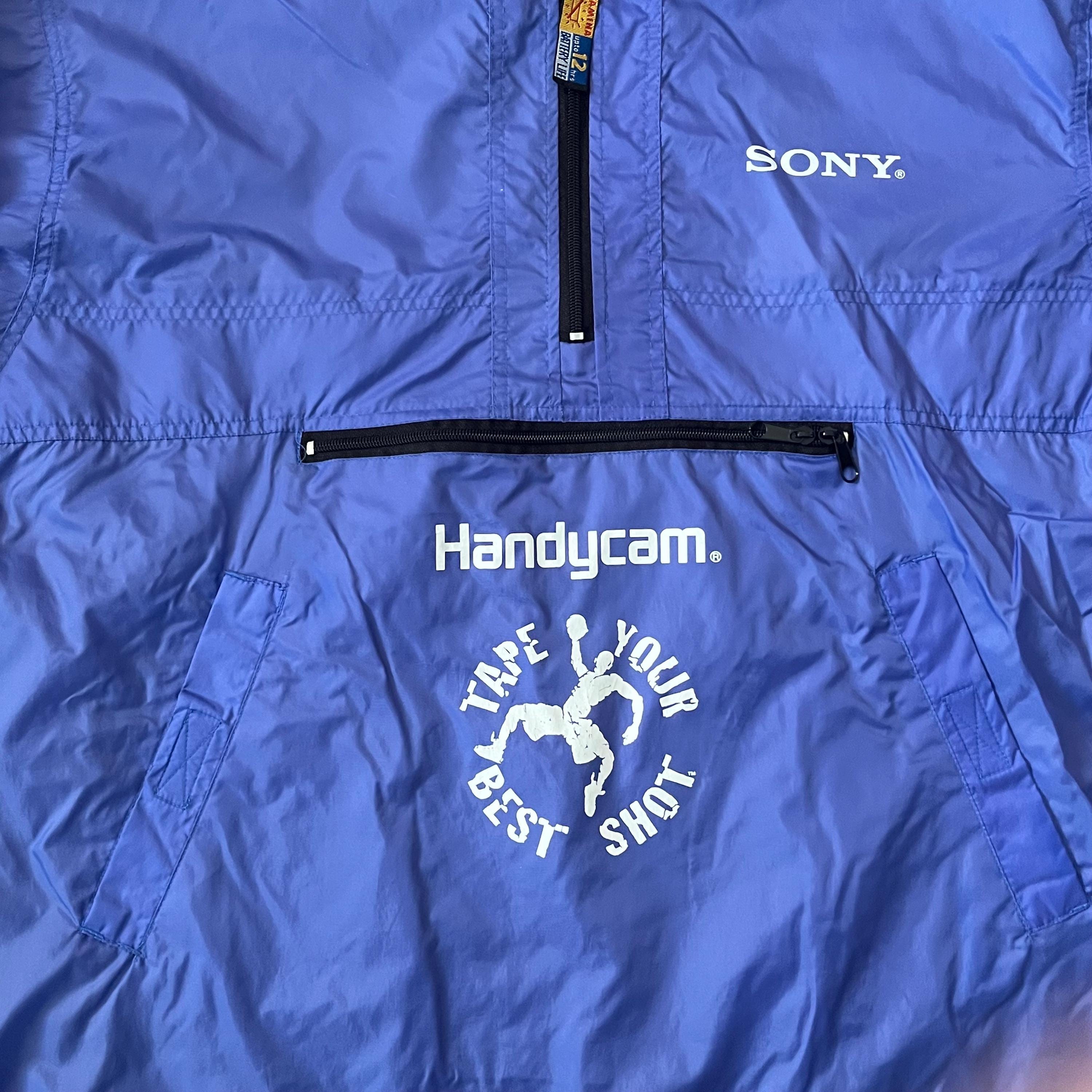 1990s Sony Handycam Nylon Anorak | Mens Large Pullover Hooded 