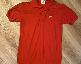 Vintage 80s Apple Link Team Apple Computers Polo Shirt