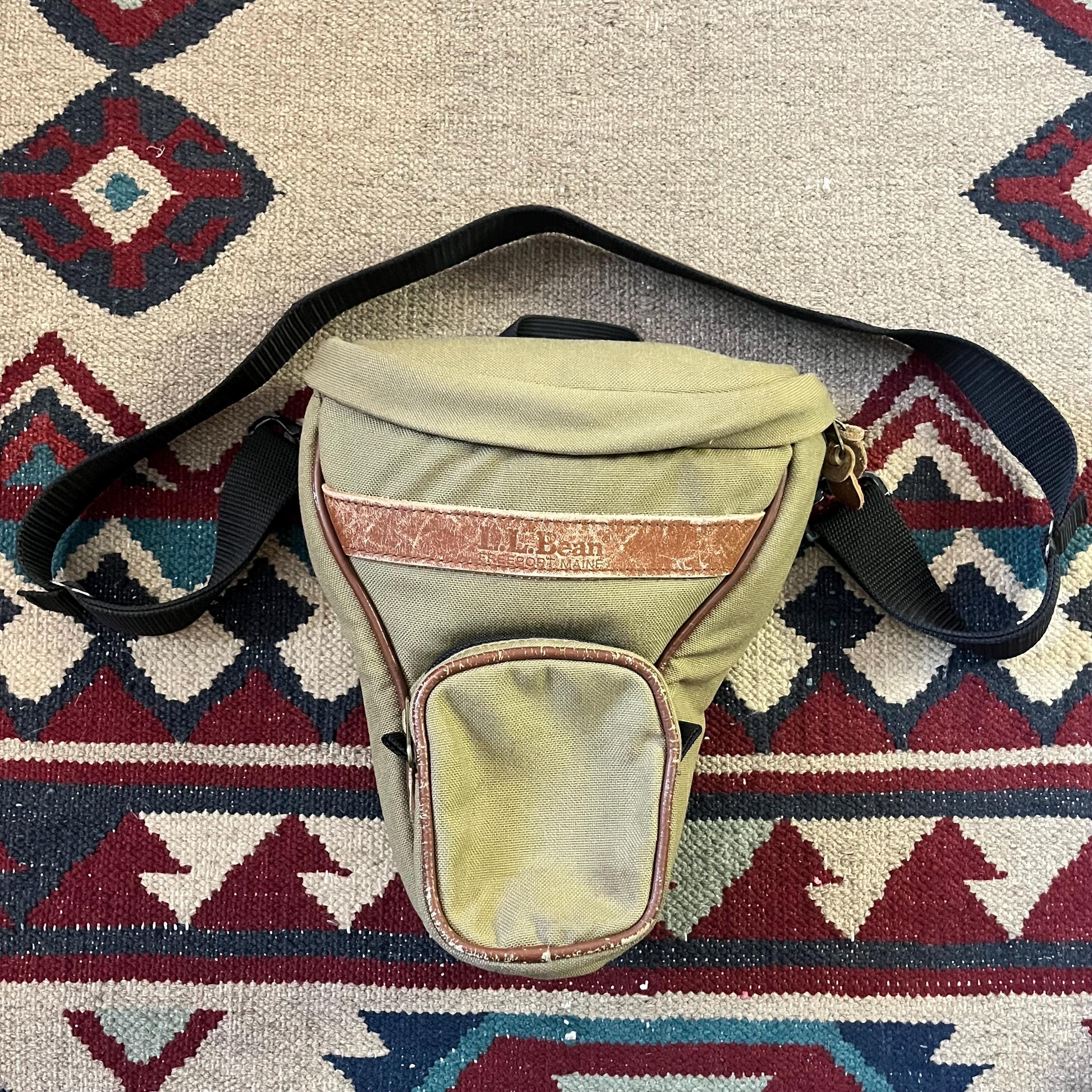 1990s LL Bean Camera Bag Mini Tote | Vintage USA Made Nylon Travel