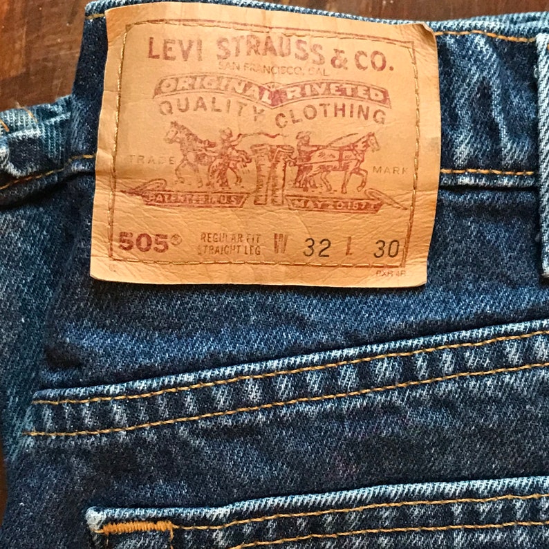 Vintage Levis 505 Red Tab Jeans Mens 32x30 Regular Straight | Etsy