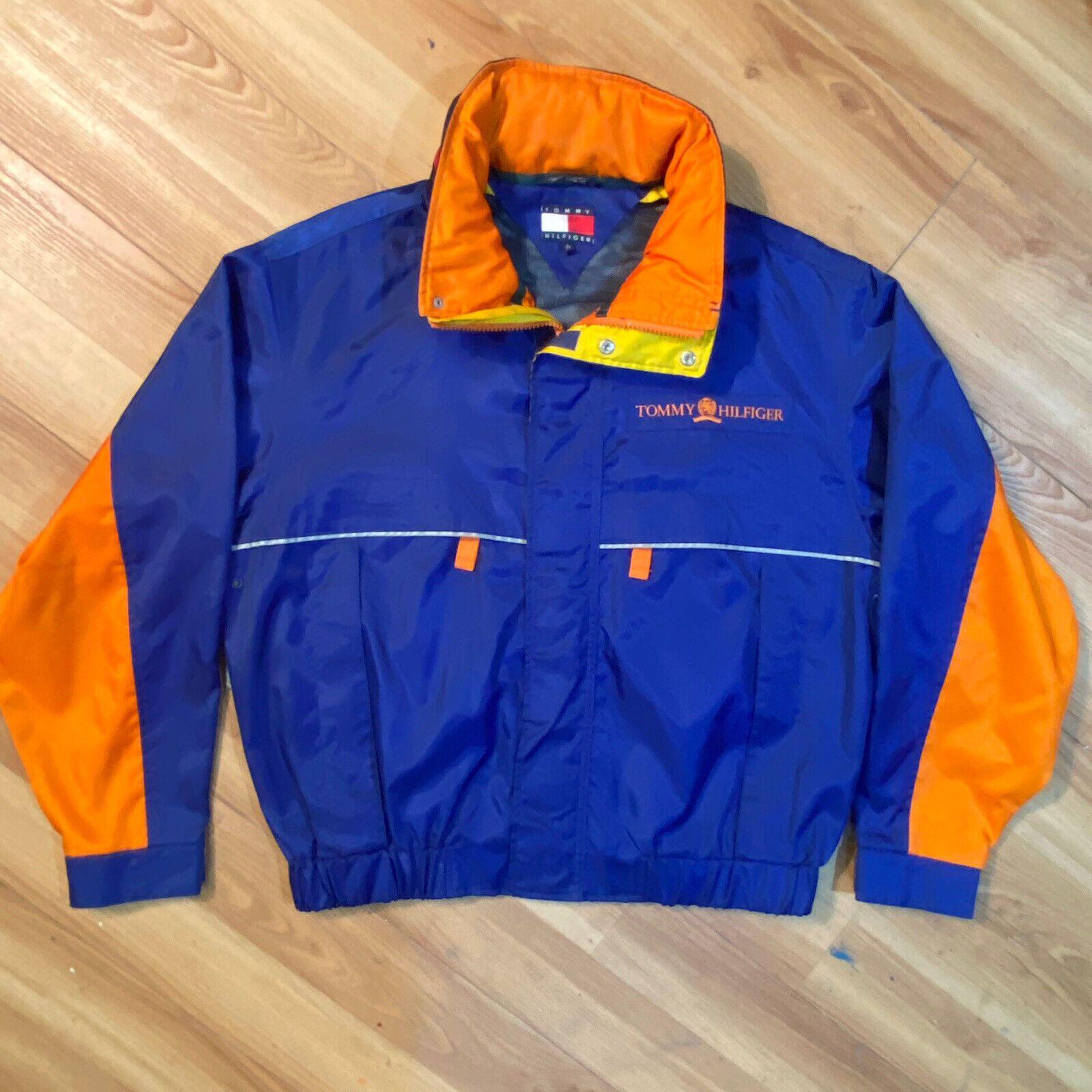 Orange and blue tommy hilfiger jacket discount