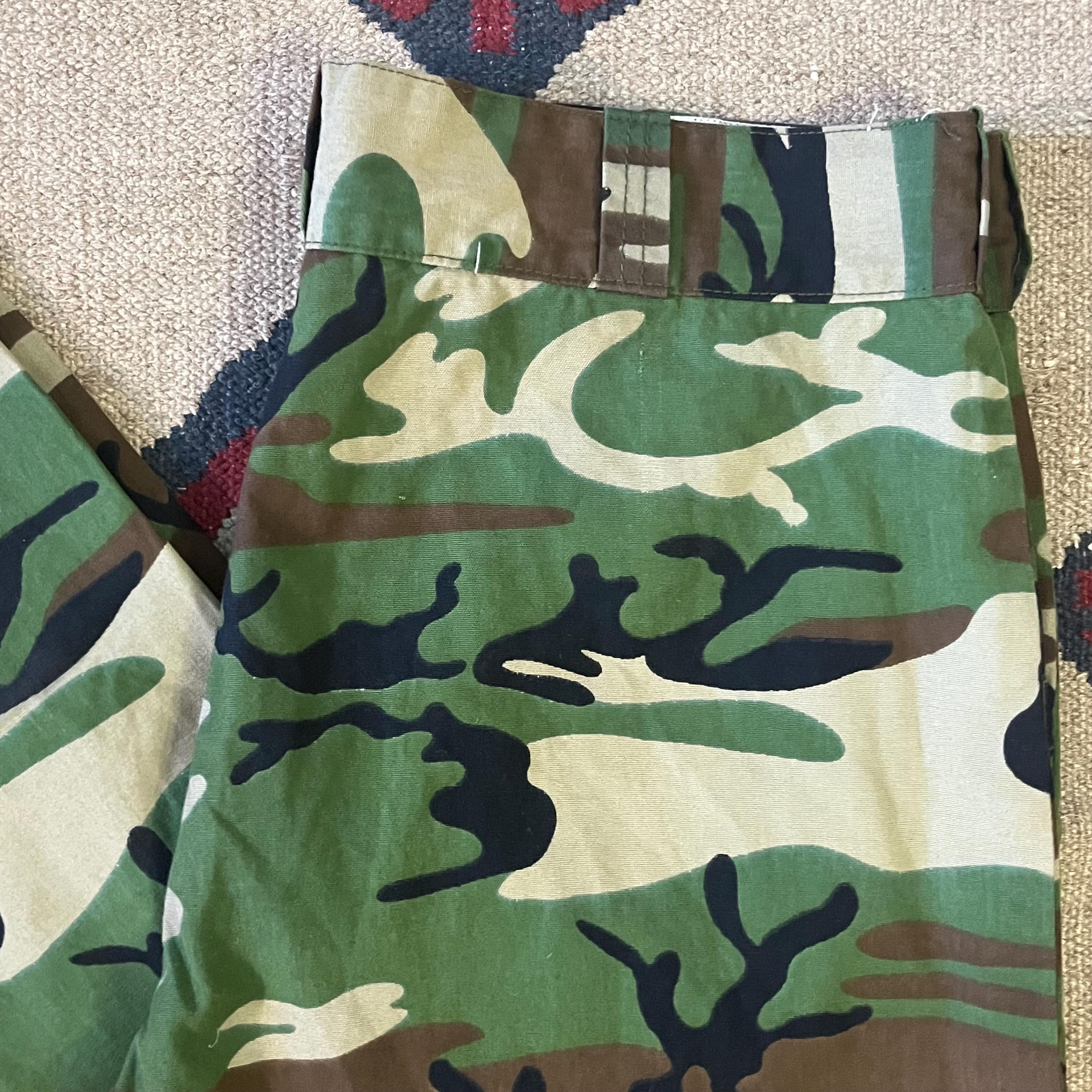 1980s Woodland Camouflage Bakers Pants | Vintage Mens 34x30