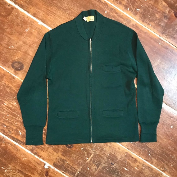Vintage 50s Sarby Johnny Coat Zip Cardigan Mens Me