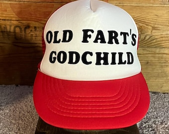 Jaren 90 Old Fart's Godchild Snapback Trucker Hat | Vintage mesh pet