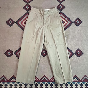 60s US ARMY military chino pants 28×29 Vintage 60s US Army Khaki Chino Trousers Mens 28/30 Prentice