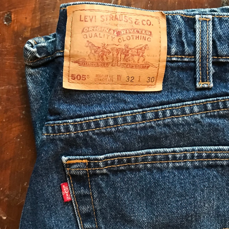 Vintage Levis 505 Red Tab Jeans Mens 32x30 Regular Straight | Etsy