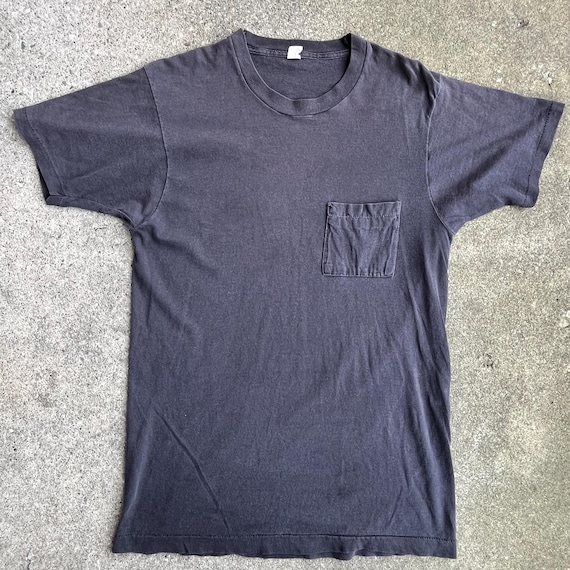 fruit of the loom 70s vintage Tshirt 3枚組 Vintage 70s Fruit of the Loom Faded Black Single Stitch Pocket T
