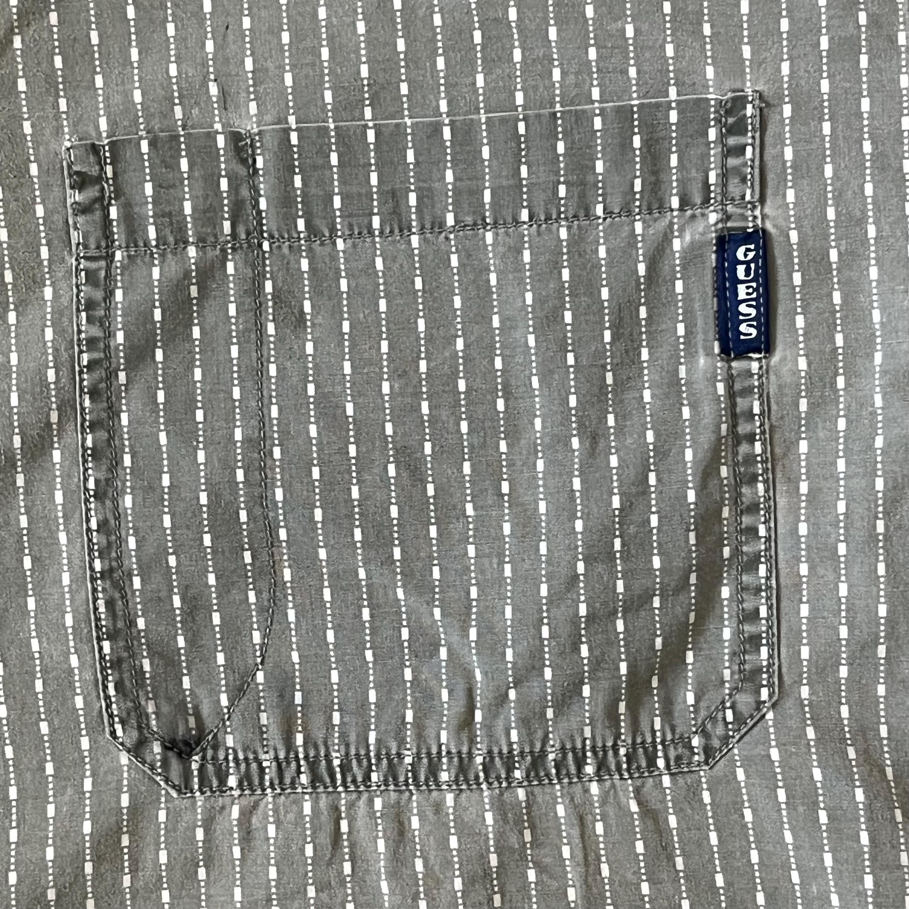 Chemise Guess Rayée Vintage Années 90 - Taille XL Homme - Très Bon état Occasion