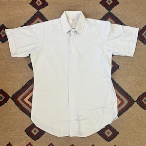 Camicia con bottoni a freccia anni &#39;60 / Vintage da uomo 15,5 manica corta