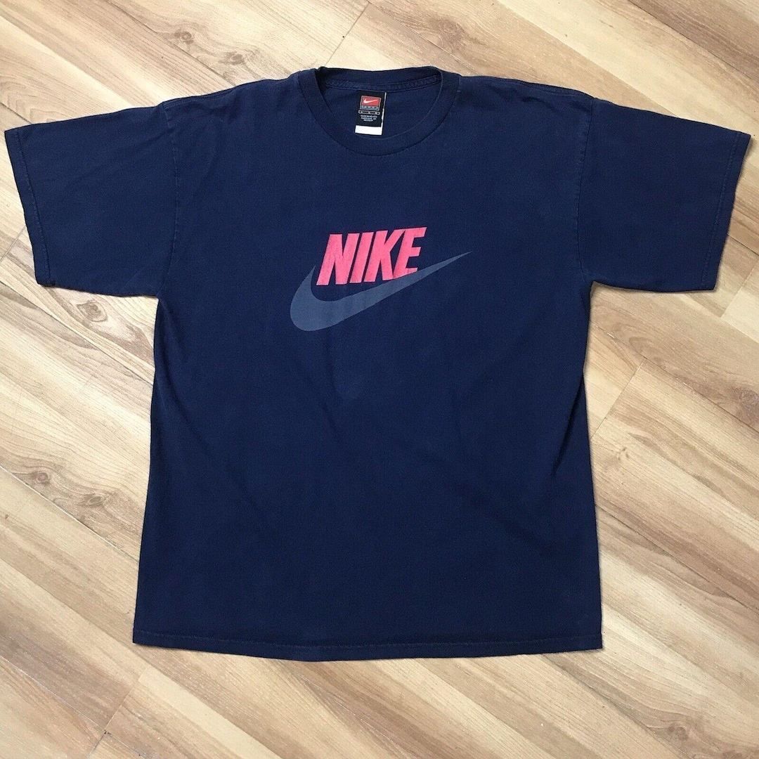 Nike Team Logo Print T-Shirt, Men's Size M (approx.) cotton blue type Vintage Second Hand main image 1