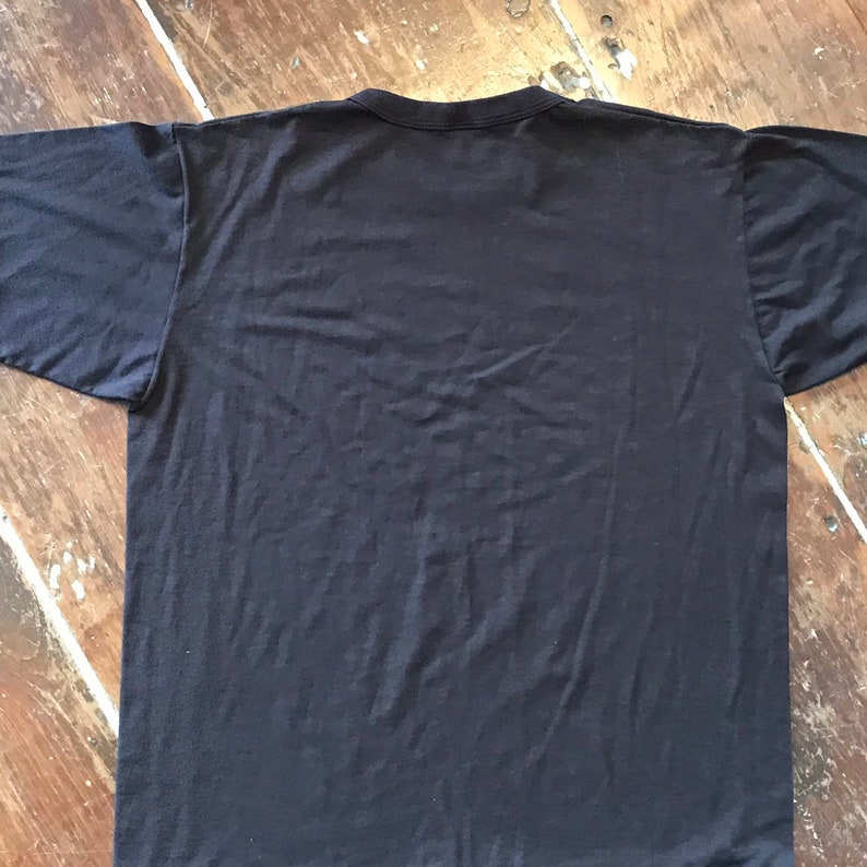 Vintage Russell Athletic Mens Large T-Shirt 1980s Brown 50-50 Poly-Cotton Tee