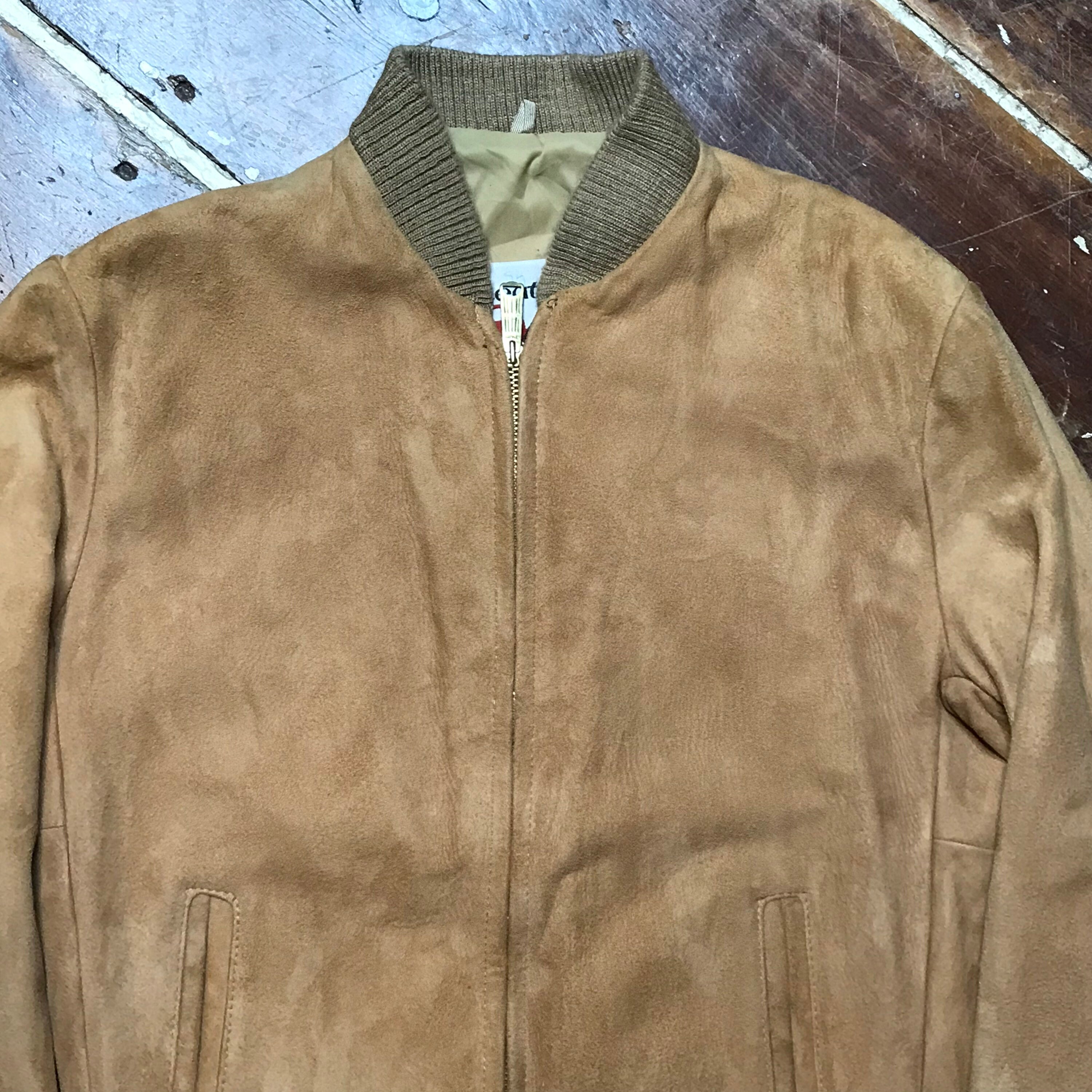 Vintage 70s Sears Suede Jacket Mens 38 Tall Beige Leather | Etsy