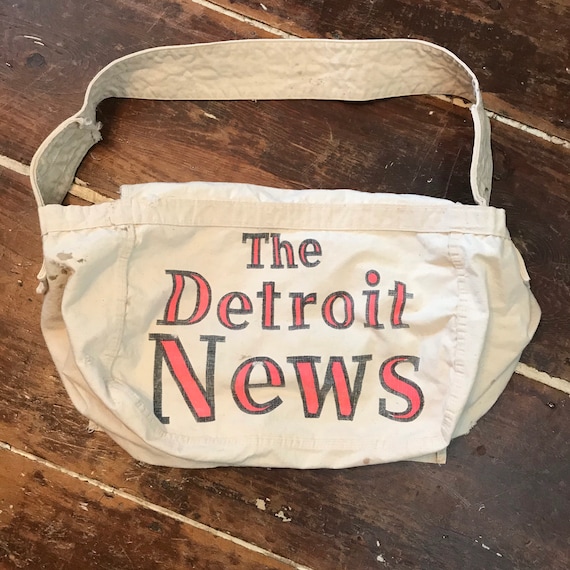 Vintage Detroit News Newspaper Newsboy Delivery To