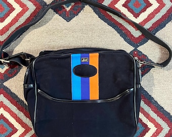 Vintage 1970s Lark Luggage Carry on Soft Side Suitcase |olive