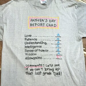 Camiseta con informe del día del padre de los años 80 / Camiseta vintage para hombre talla XL - Jays 50-50 Crewneck