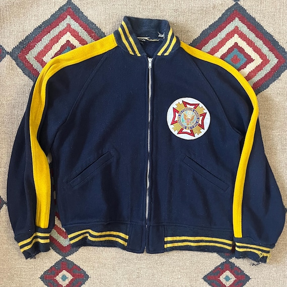 80s V.F.W. スタジャン cortジップ ウールジャケット アメリカ軍 VFW