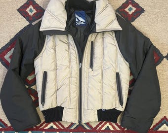 Chaqueta de esquí de nailon Serac vintage de los años 80 / Cortavientos vintage para mujer, talla 10