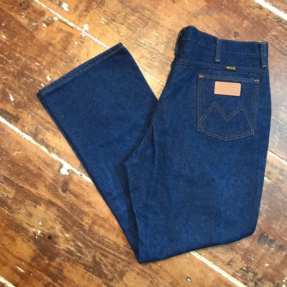 Vintage 70s Maverick Jeans 3E96DEN Mens 38x30 Dark
