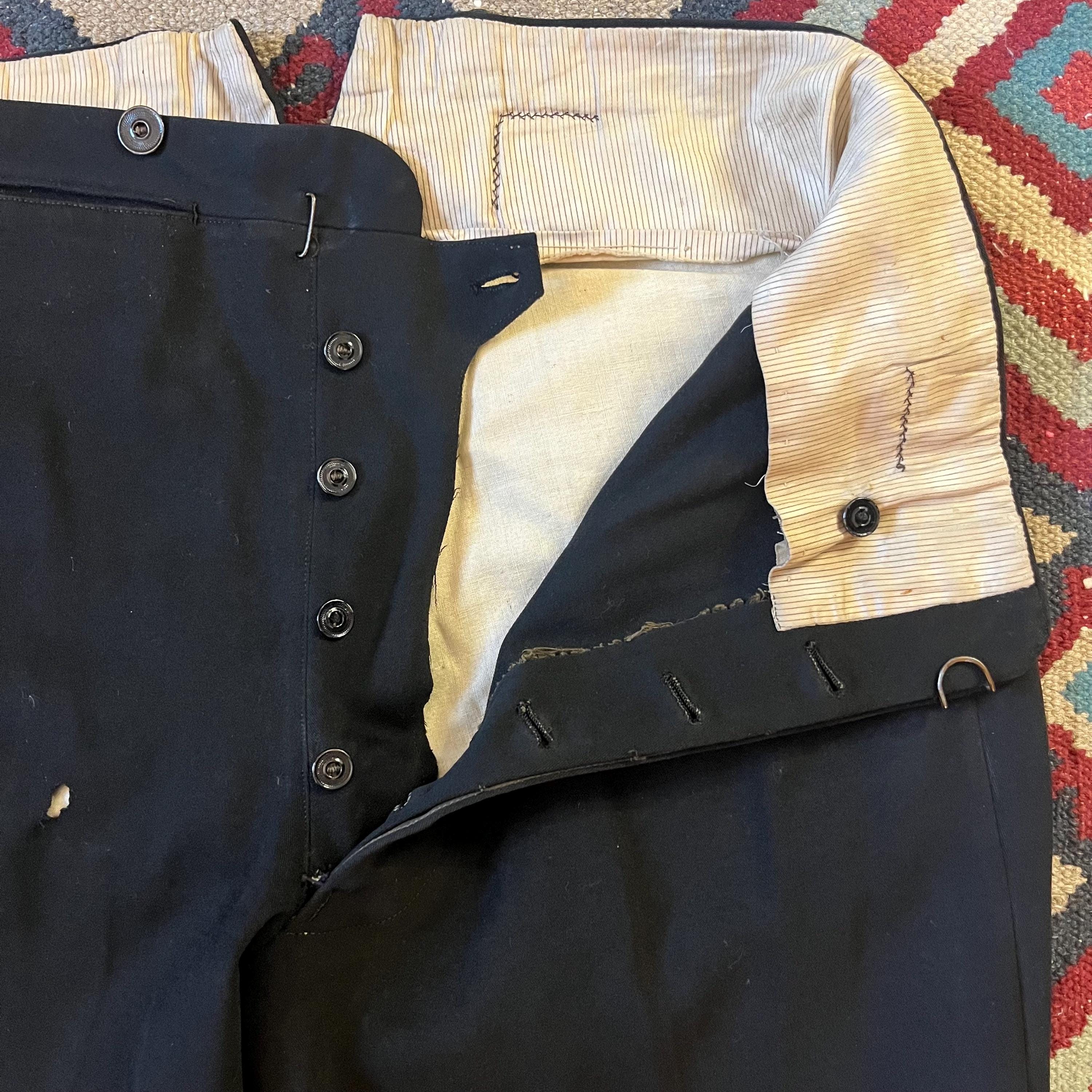 Vintage Buckleback Wool Trousers: Edwardian Work Pants (30x31) - Etsy