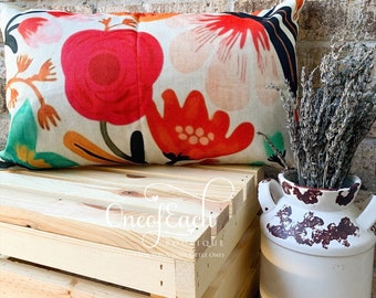 bright floral throw pillows