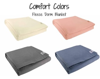 Comfort Colors Fleece Blanket: Ring Spun Cotton Blend, 50" x 60"