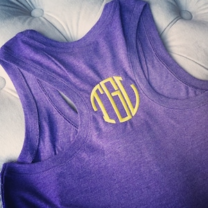 Tanktop met monogram - racerback