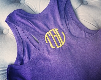Camiseta sin mangas con monograma - Espalda nadadora