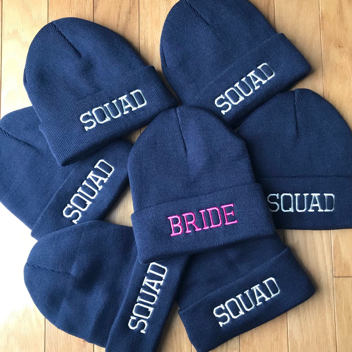 Embroidered Monogram Beanie - Personalized Knit Winter Hat - Etsy